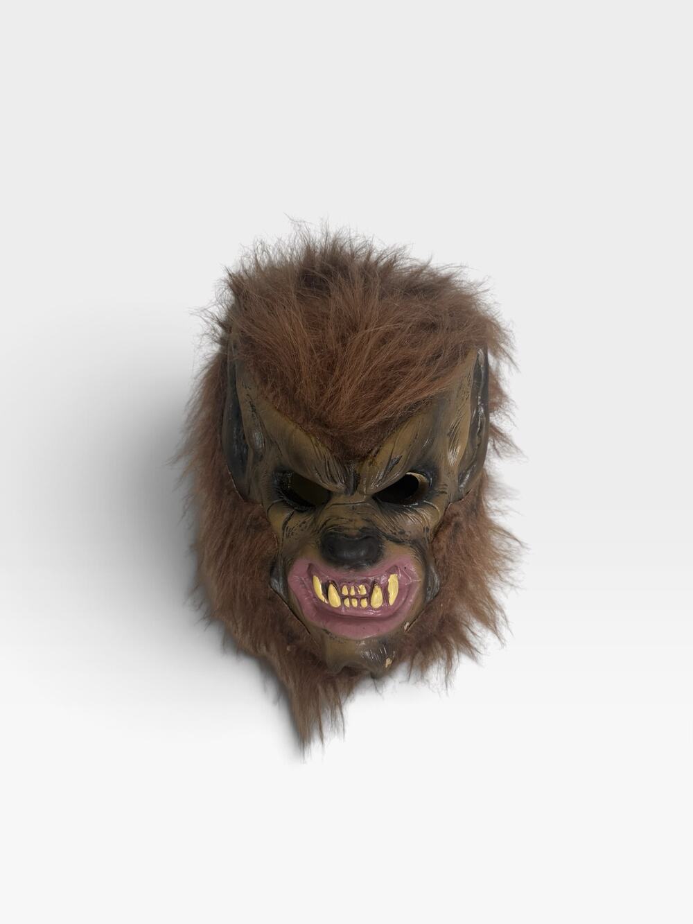 Spirit Halloween Werewolf Mask Brown Furry Big Bad Wolf Horror Costume